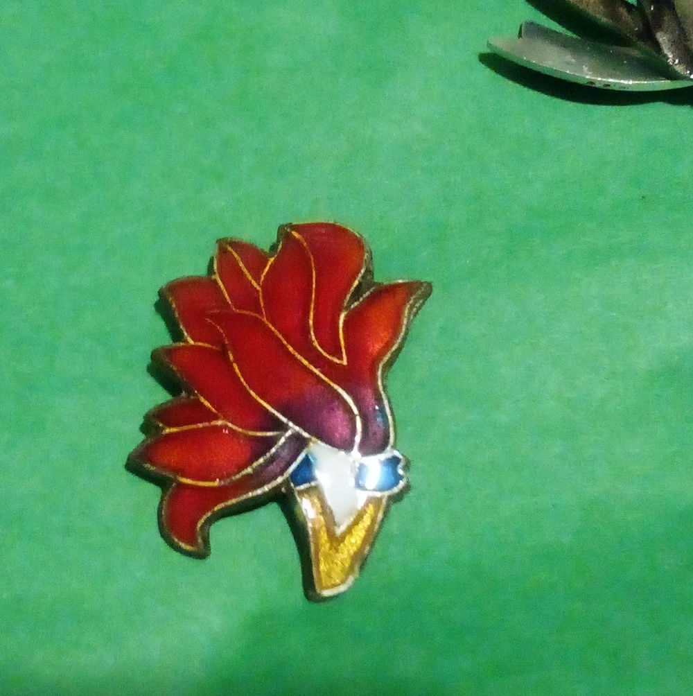 Lot Of Six Vintage Brooches Pins Swan Flowers Pastilli Gerry - Picture 4 of 14
